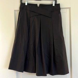 Donna Karen, box pleat midi skirt, size 6, black